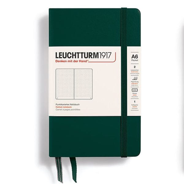 Leuchtturm1917 Notebook Forest Green / Dotted Leuchtturm1917 - Pocket Notebook - Hardcover - A6