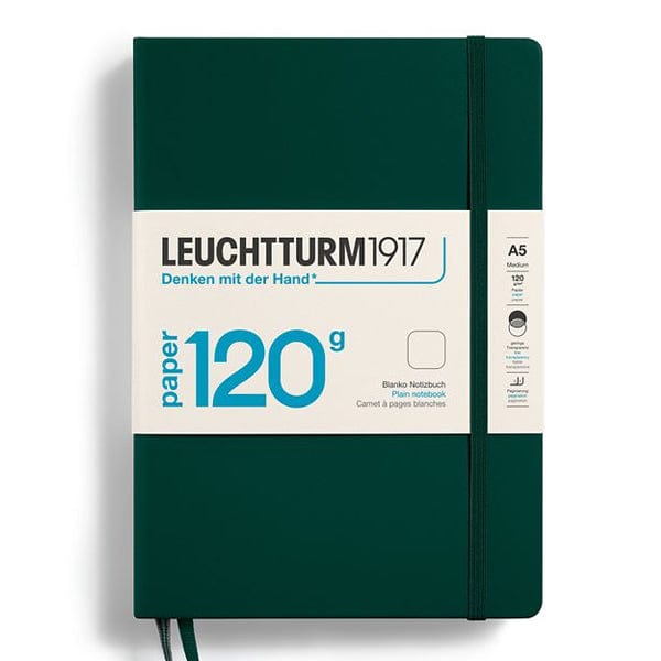 Leuchtturm1917 Notebook Forest Green / Plain Leuchtturm1917 - Edition 120g - Medium Notebook - Hardcover - A5