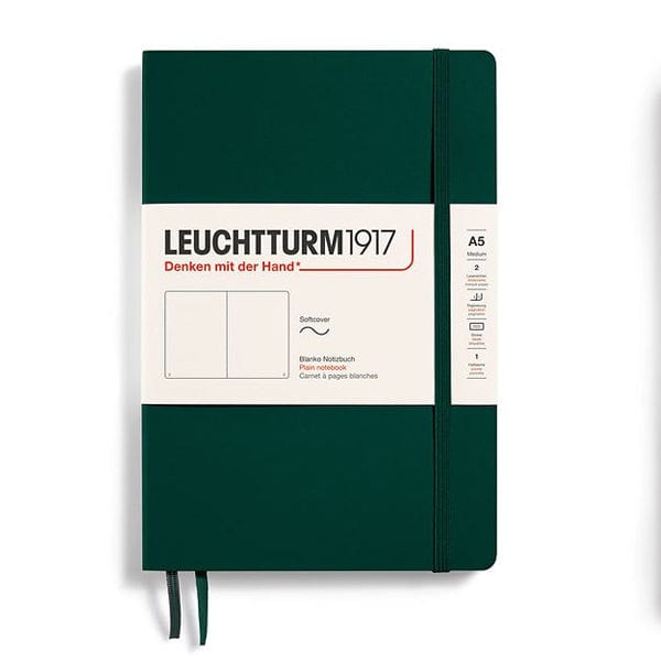 Leuchtturm1917 Notebook Forest Green / Plain Leuchtturm1917 - Medium Notebook - Softcover - A5