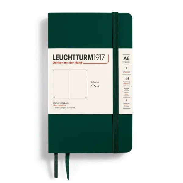 Leuchtturm1917 Notebook Forest Green / Plain Leuchtturm1917 - Pocket Notebook - Softcover - A6