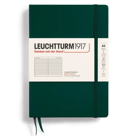 Leuchtturm1917 Notebook Forest Green / Ruled Leuchtturm1917 - Medium Notebook - Hardcover - A5