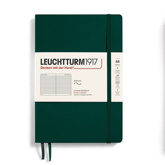 Leuchtturm1917 Notebook Forest Green / Ruled Leuchtturm1917 - Medium Notebook - Softcover - A5