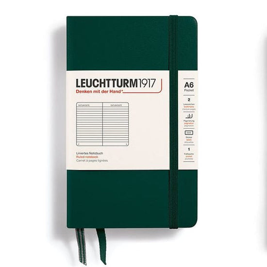 Leuchtturm1917 Notebook Forest Green / Ruled Leuchtturm1917 - Pocket Notebook - Hardcover - A6