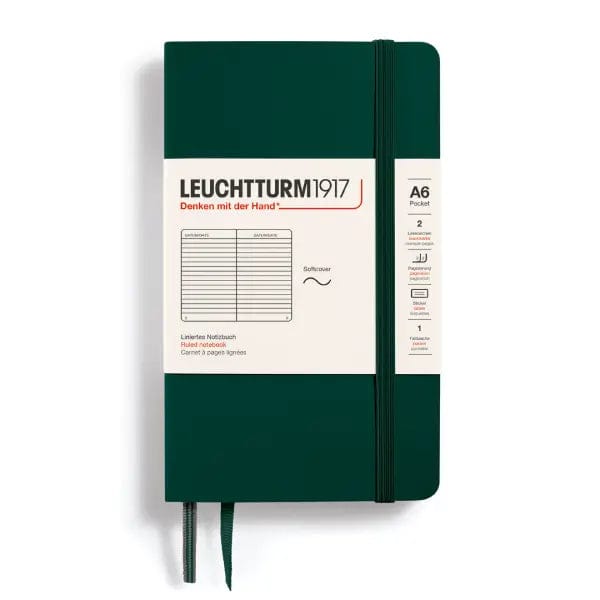 Leuchtturm1917 Notebook Forest Green / Ruled Leuchtturm1917 - Pocket Notebook - Softcover - A6