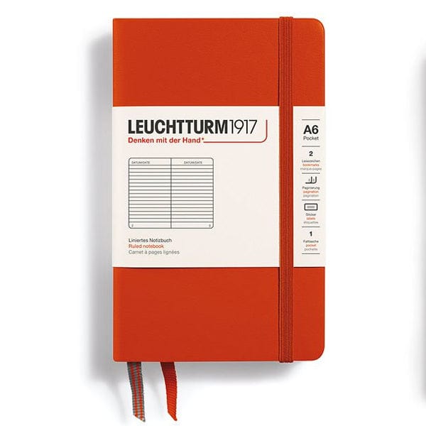 Leuchtturm1917 Notebook Fox Red / Ruled Leuchtturm1917 - Pocket Notebook - Hardcover - A6