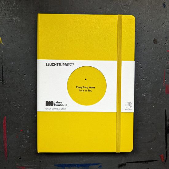 Leuchtturm1917 Notebook - Gridpaper Lemon Leuchtturm1917 - 100 Jahre Bauhaus - SPECIAL EDITION - Hardcover Notebooks - A5