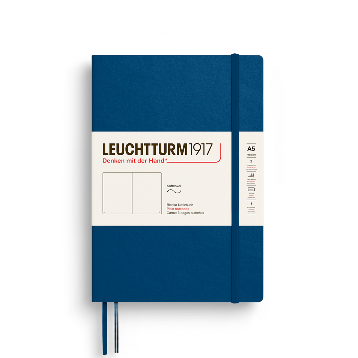 Leuchtturm1917 Notebook Indigo / Plain Leuchtturm1917 - Medium Notebook - Softcover - A5
