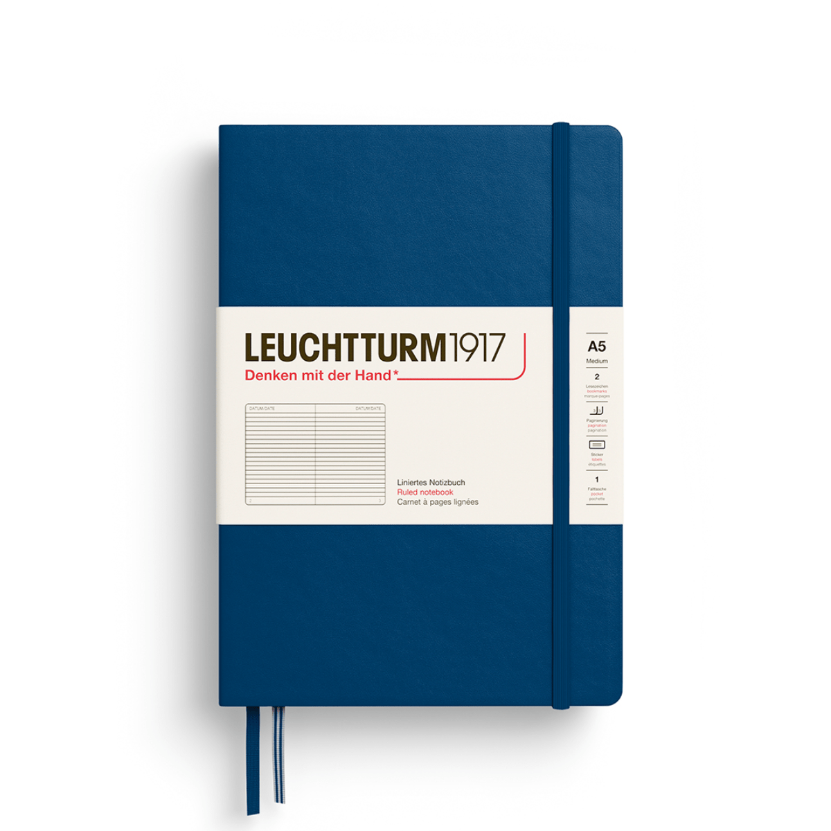 Leuchtturm1917 Notebook Indigo / Ruled Leuchtturm1917 - Medium Notebook - Hardcover - A5