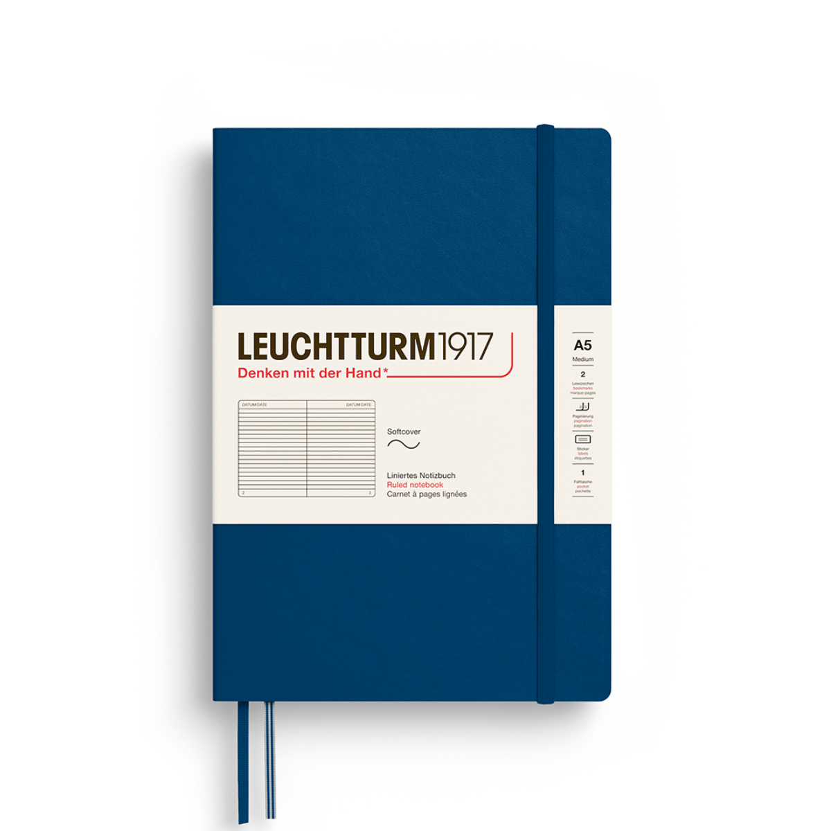 Leuchtturm1917 Notebook Indigo / Ruled Leuchtturm1917 - Medium Notebook - Softcover - A5
