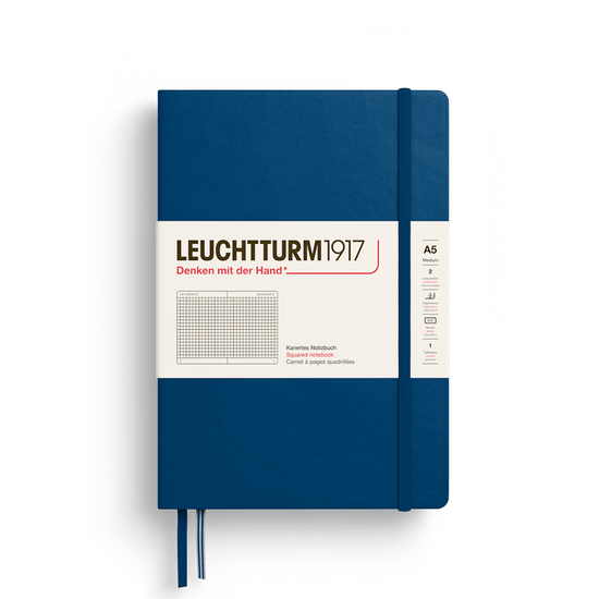 Leuchtturm1917 Notebook Indigo / Squared Leuchtturm1917 - Medium Notebook - Hardcover - A5