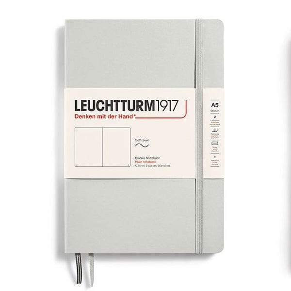 Leuchtturm1917 Notebook Light Grey / Plain Leuchtturm1917 - Medium Notebook - Softcover - A5