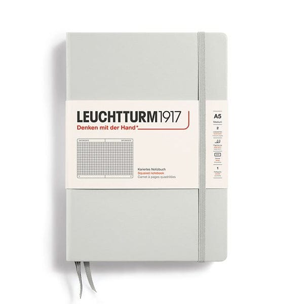 Leuchtturm1917 Notebook Light Grey / Squared Leuchtturm1917 - Medium Notebook - Hardcover - A5
