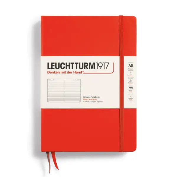 Leuchtturm1917 Notebook Lobster / Ruled Leuchtturm1917 - Medium Notebook - Hardcover - A5