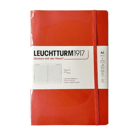 Leuchtturm1917 Notebook Lobster / Ruled Leuchtturm1917 - Medium Notebook - Softcover - A5