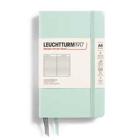 Leuchtturm1917 Notebook Mint Green / Ruled Leuchtturm1917 - Pocket Notebook - Hardcover - A6