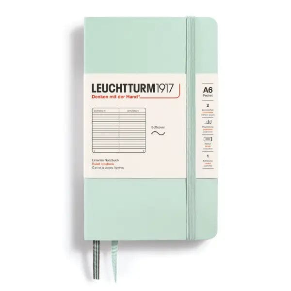 Leuchtturm1917 Notebook Mint Green / Ruled Leuchtturm1917 - Pocket Notebook - Softcover - A6