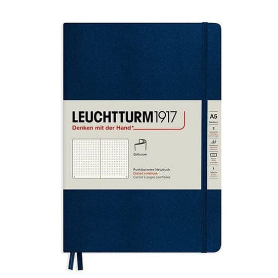 Leuchtturm1917 Notebook Navy / Plain Leuchtturm1917 - Medium Notebook - Softcover - A5