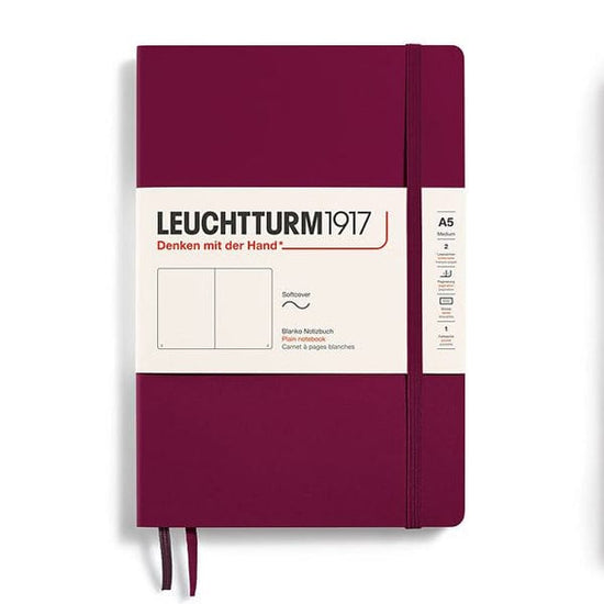Leuchtturm1917 Notebook Port Red / Plain Leuchtturm1917 - Medium Notebook - Softcover - A5