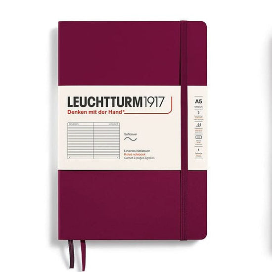 Leuchtturm1917 Notebook Port Red / Ruled Leuchtturm1917 - Medium Notebook - Softcover - A5