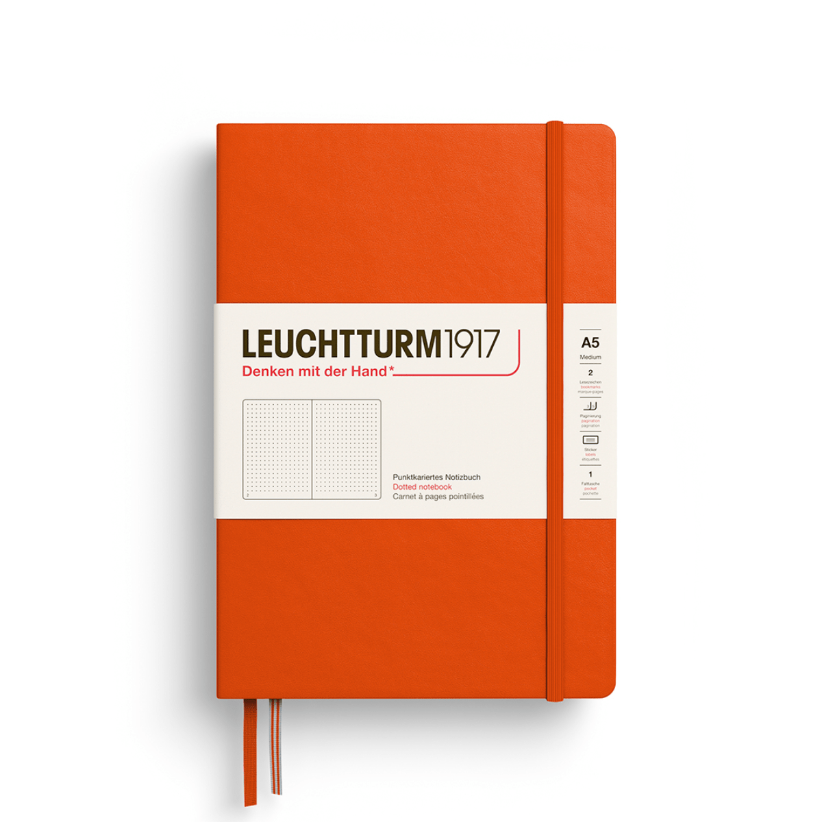 Leuchtturm1917 Notebook Pumpkin / Dotted Leuchtturm1917 - Medium Notebook - Hardcover - A5