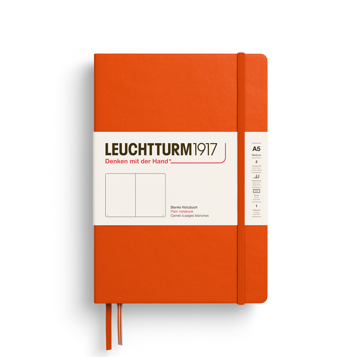 Leuchtturm1917 Notebook Pumpkin / Plain Leuchtturm1917 - Medium Notebook - Hardcover - A5