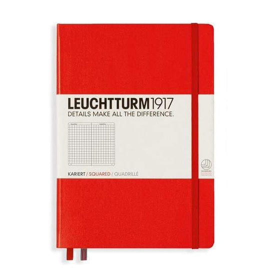 Leuchtturm1917 Notebook Red / Squared Leuchtturm1917 - Medium Notebook - Hardcover - A5