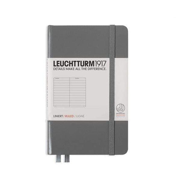 Leuchtturm1917 Notebook - Ruled Anthracite / Ruled Leuchtturm1917 - Pocket Notebook - Hardcover - A6