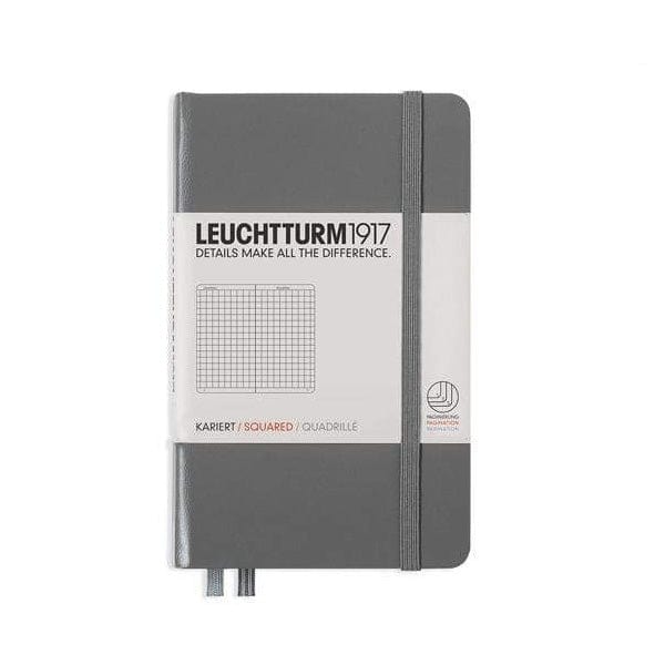 Leuchtturm1917 Notebook - Ruled Anthracite / Squared Leuchtturm1917 - Pocket Notebook - Hardcover - A6