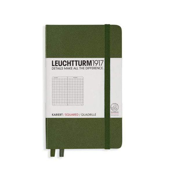 Load image into Gallery viewer, Leuchtturm1917 Notebook - Ruled Army / Squared Leuchtturm1917 - Pocket Notebook - Hardcover - A6
