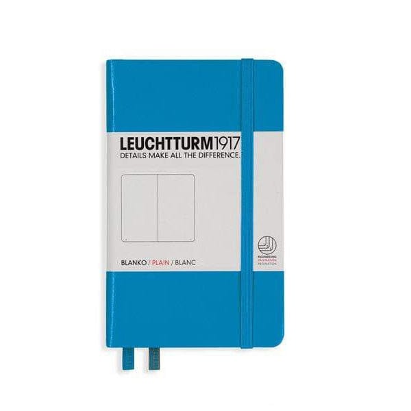 Leuchtturm1917 Notebook - Ruled Azure / Plain Leuchtturm1917 - Pocket Notebook - Hardcover - A6