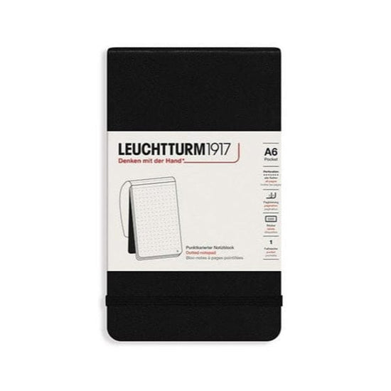 Leuchtturm1917 Notebook - Ruled BLACK DOTTED Leuchtturm1917 - Reporter Pocket Notepads - Hardcover