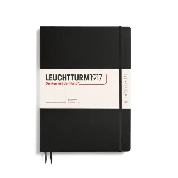 Leuchtturm1917 Notebook - Ruled Black / Plain Leuchtturm1917 - Master Slim Notebooks - A4