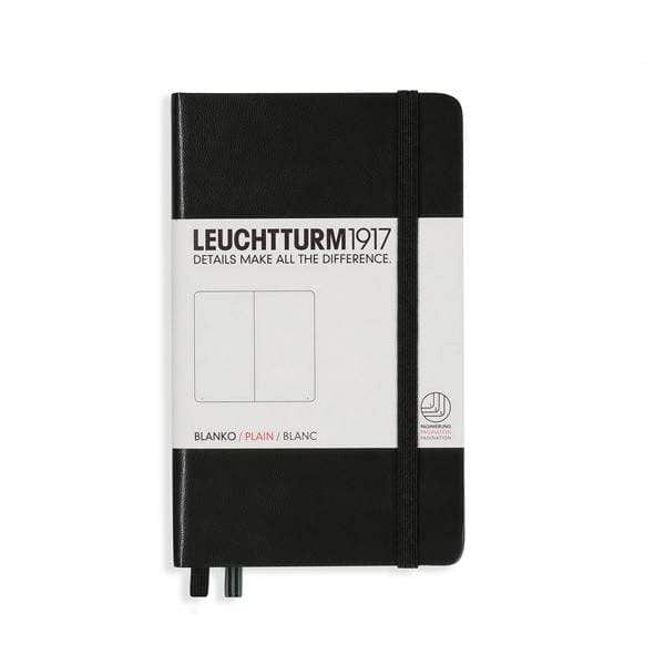 Leuchtturm1917 Notebook - Ruled Black / Plain Leuchtturm1917 - Pocket Notebook - Hardcover - A6