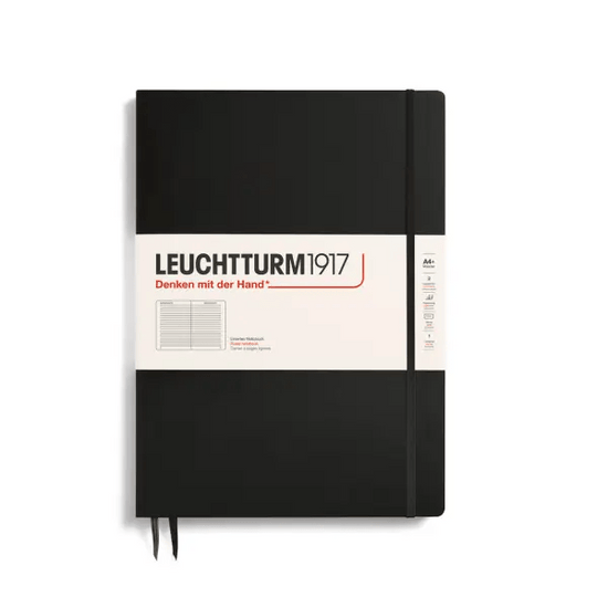 Leuchtturm1917 Notebook - Ruled Black / Ruled Leuchtturm1917 - Master Slim Notebooks - A4