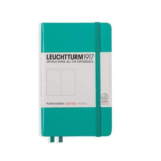 Leuchtturm1917 Notebook - Ruled Emerald / Dotted Leuchtturm1917 - Pocket Notebook - Hardcover - A6