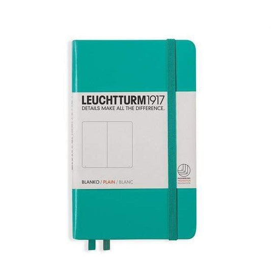 Leuchtturm1917 Notebook - Ruled Emerald / Plain Leuchtturm1917 - Pocket Notebook - Hardcover - A6