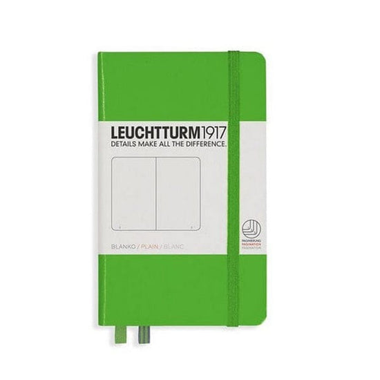 Leuchtturm1917 Notebook - Ruled Fresh Green / Plain Leuchtturm1917 - Pocket Notebook - Hardcover - A6