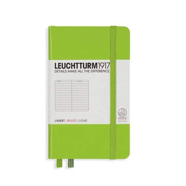 Leuchtturm1917 Notebook - Ruled Lime / Ruled Leuchtturm1917 - Pocket Notebook - Hardcover - A6
