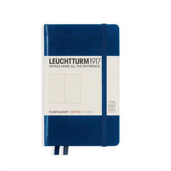 Load image into Gallery viewer, Leuchtturm1917 Notebook - Ruled Navy / Dotted Leuchtturm1917 - Pocket Notebook - Hardcover - A6
