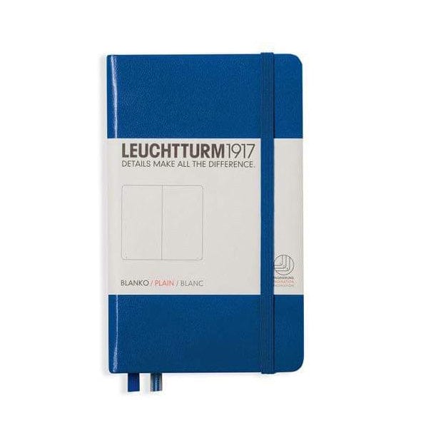 Leuchtturm1917 Notebook - Ruled Navy / Plain Leuchtturm1917 - Pocket Notebook - Hardcover - A6