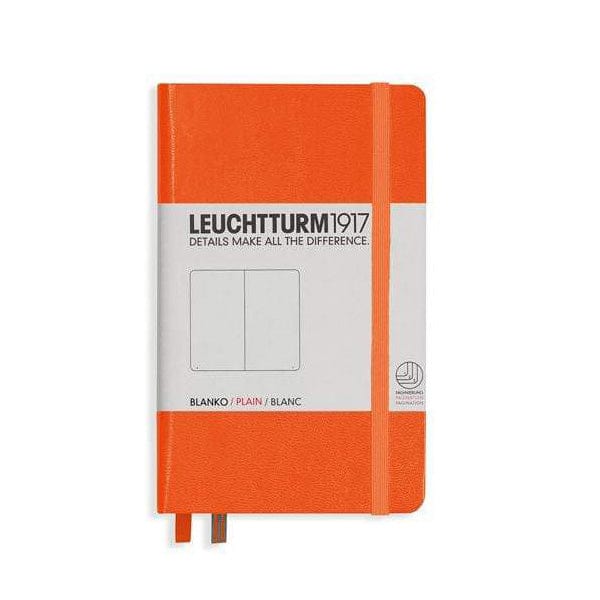 Leuchtturm1917 Notebook - Ruled Orange / Plain Leuchtturm1917 - Pocket Notebook - Hardcover - A6