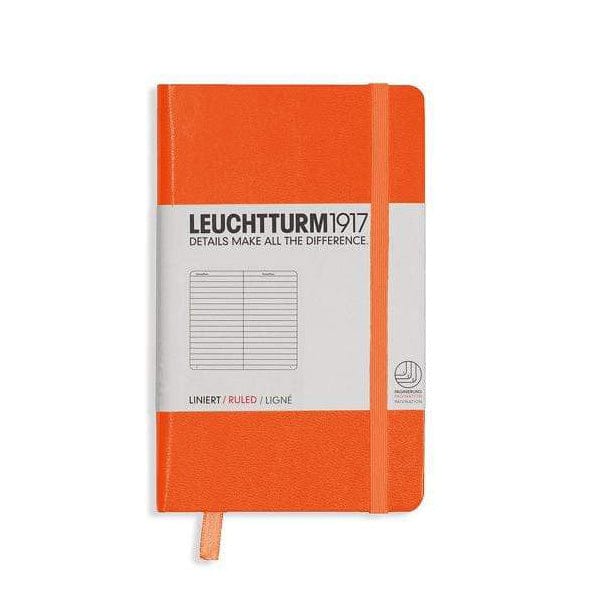 Leuchtturm1917 Notebook - Ruled Orange / Ruled Leuchtturm1917 - Pocket Notebook - Hardcover - A6