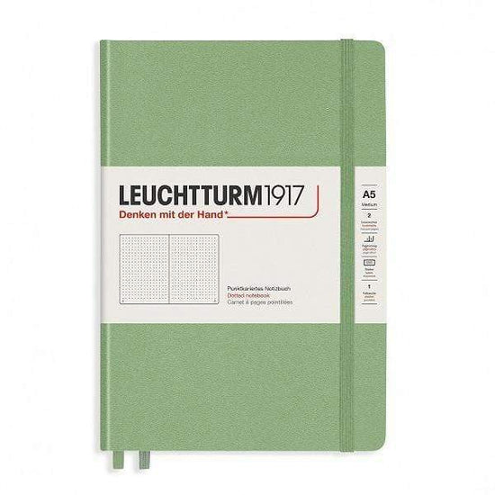 Leuchtturm1917 Notebook Sage / Dotted Leuchtturm1917 - Medium Notebook - Hardcover - A5