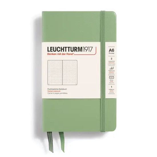 Leuchtturm1917 Notebook Sage / Dotted Leuchtturm1917 - Pocket Notebook - Hardcover - A6