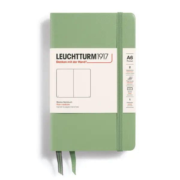 Leuchtturm1917 Notebook Sage / Plain Leuchtturm1917 - Pocket Notebook - Hardcover - A6