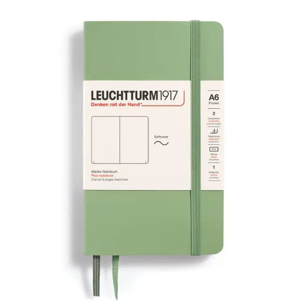 Leuchtturm1917 Notebook Sage / Plain Leuchtturm1917 - Pocket Notebook - Softcover - A6