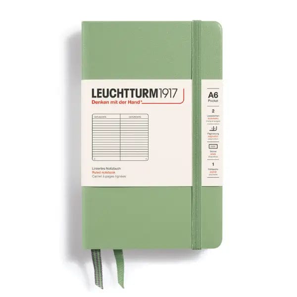 Leuchtturm1917 Notebook Sage / Ruled Leuchtturm1917 - Pocket Notebook - Hardcover - A6