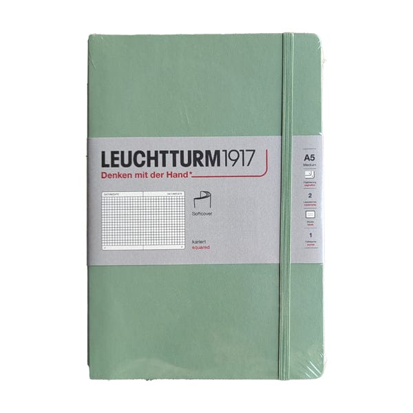 Leuchtturm1917 Notebook Sage / Squared Leuchtturm1917 - Medium Notebook - Softcover - A5