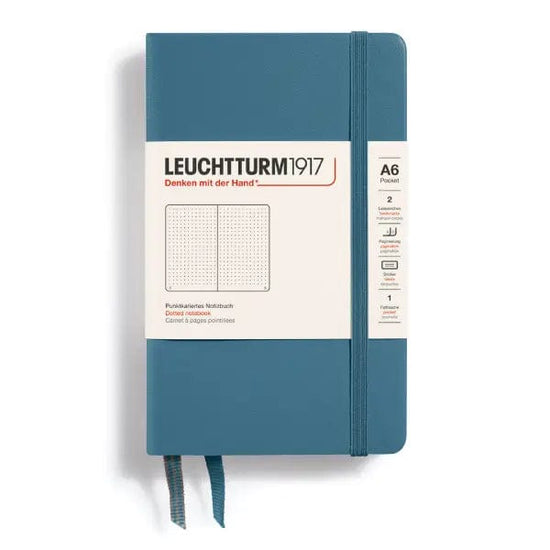 Leuchtturm1917 Notebook Stone Blue / Dotted Leuchtturm1917 - Pocket Notebook - Hardcover - A6