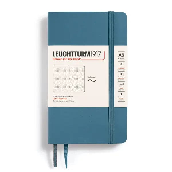 Leuchtturm1917 Notebook Stone Blue / Dotted Leuchtturm1917 - Pocket Notebook - Softcover - A6